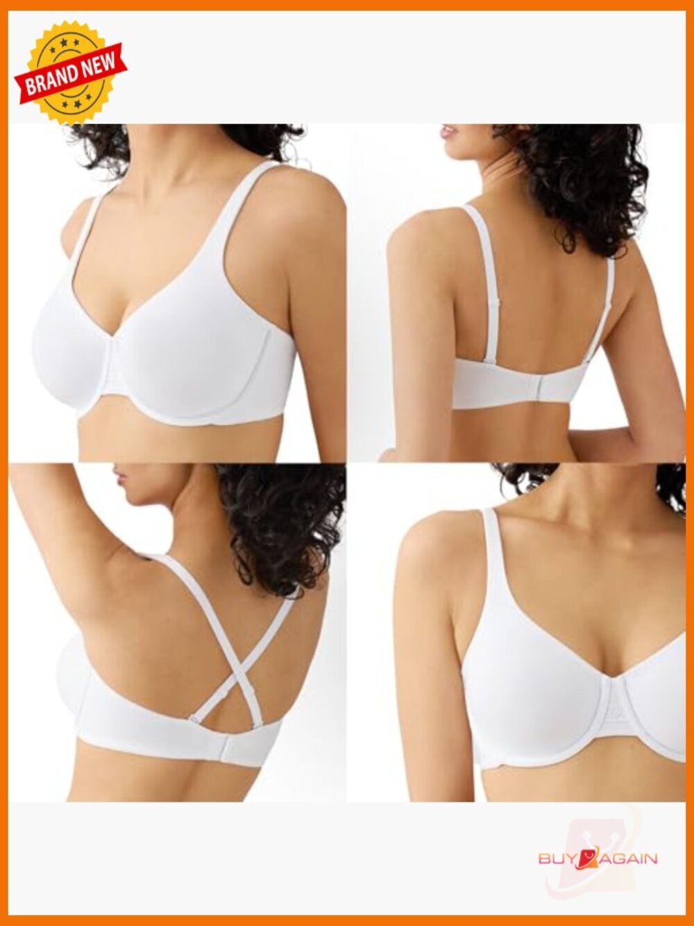 Unlined Underwire Full Coverage Flex Fit Bra View 3